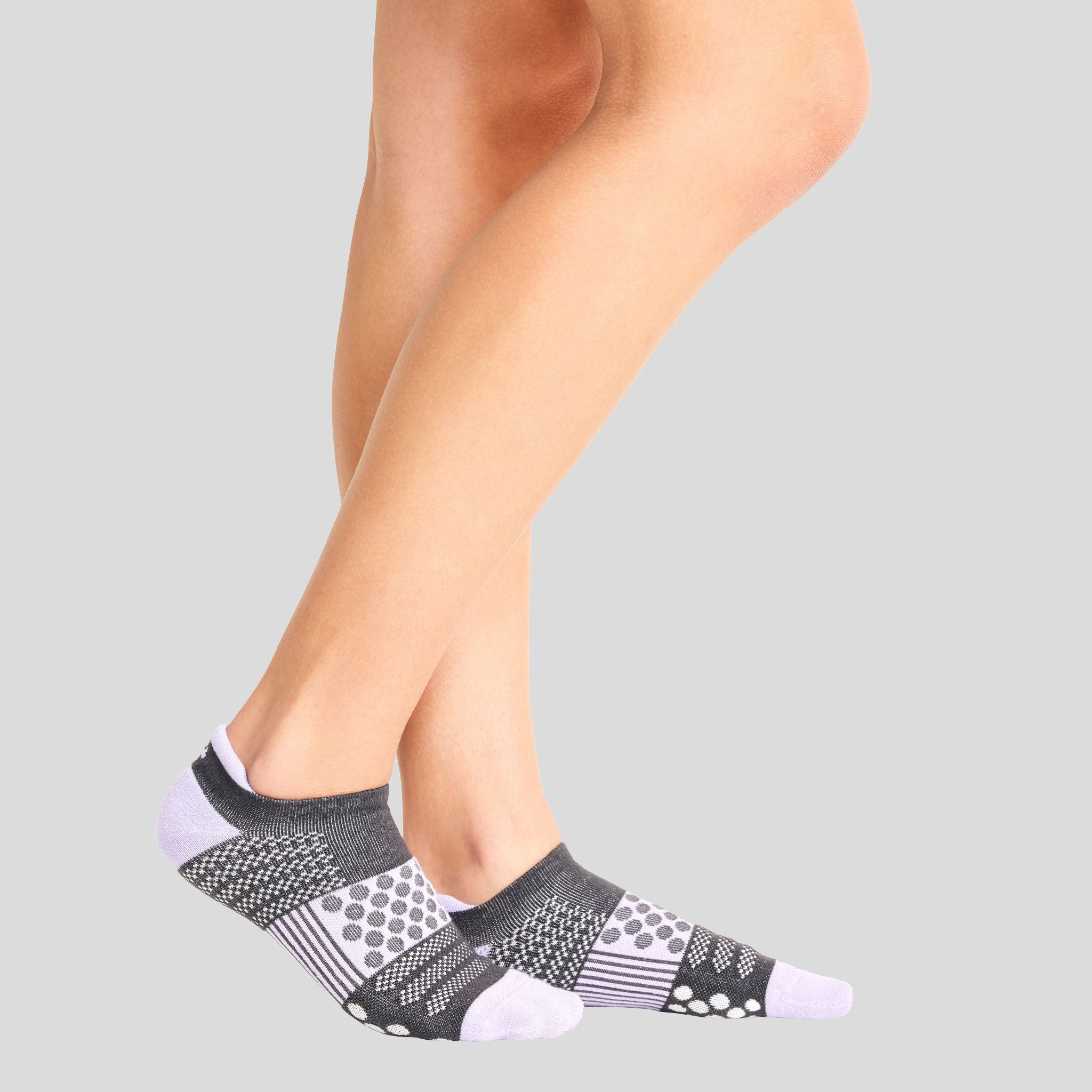 Hustle Athletic Ankle Sock | Pewter/Lavender