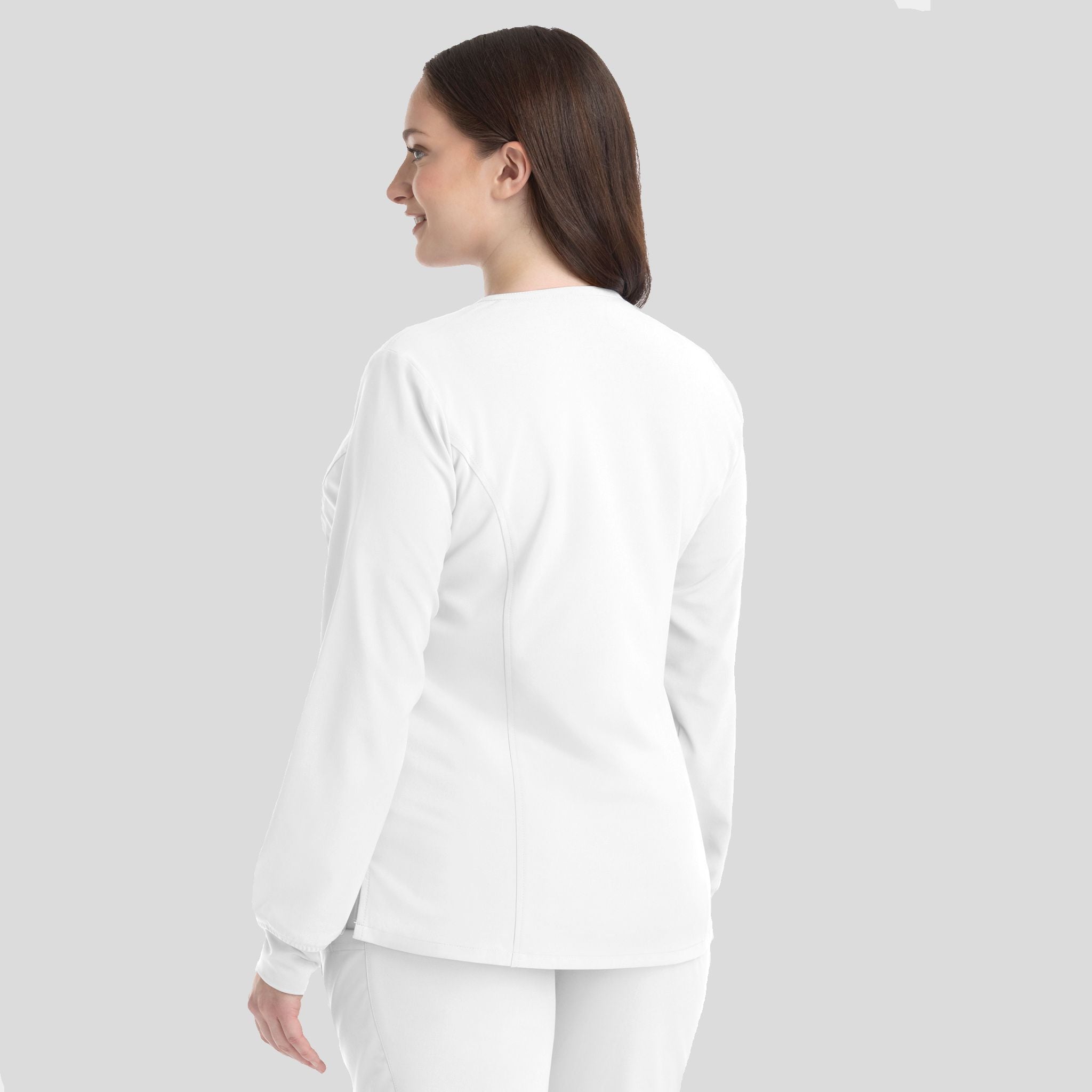 Womenโs Snap Jacket | White