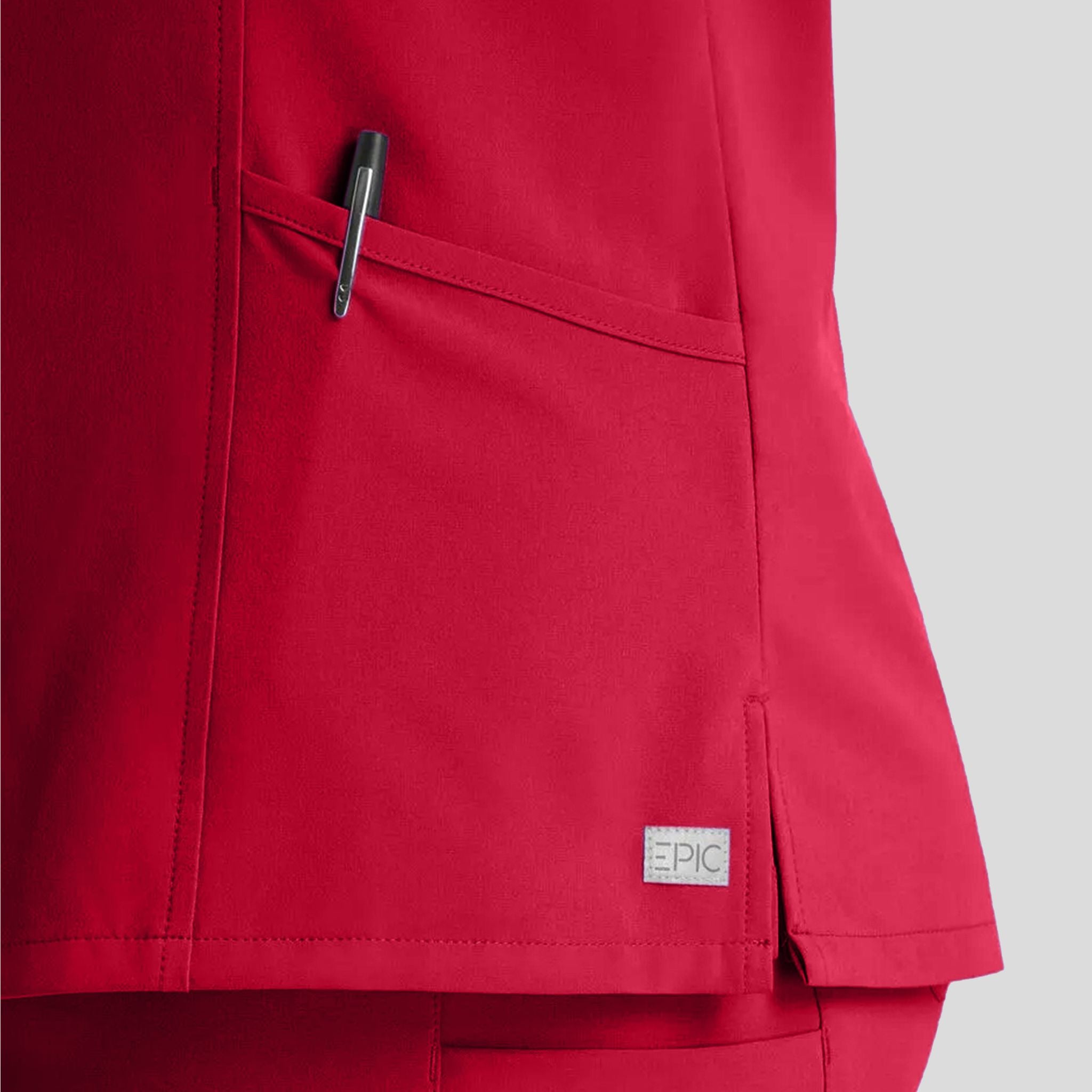 Womenโs Snap Jacket | Red