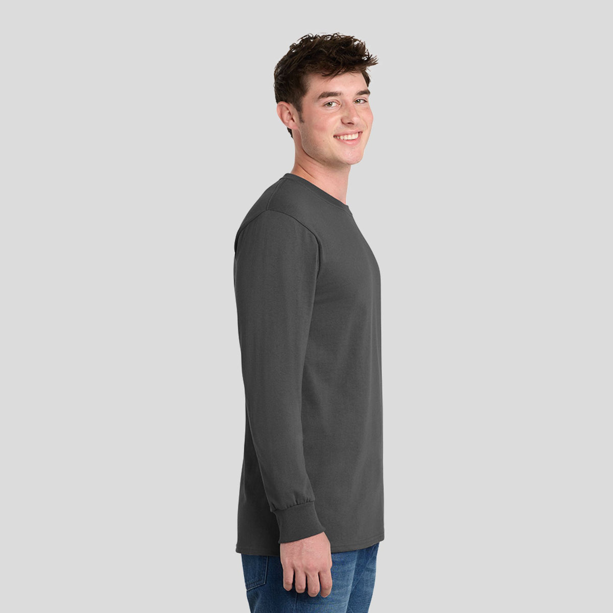 Long Sleeve Essential Tee | Charcoal