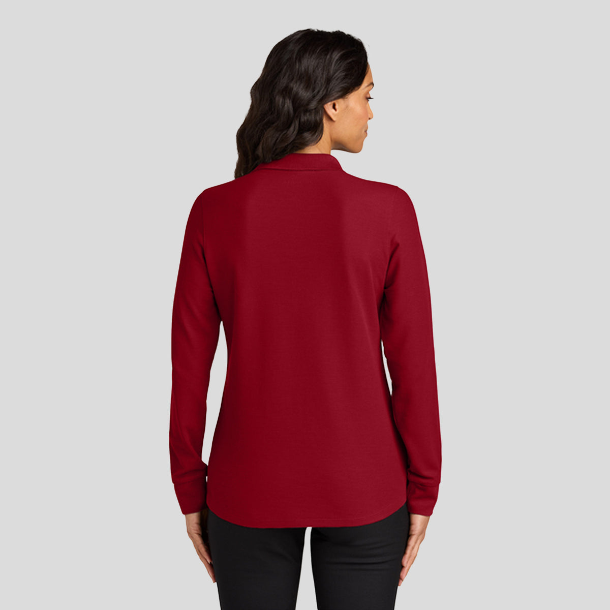Womenβs Wearever Signature Pique Long Sleeve Polo | Rich Red
