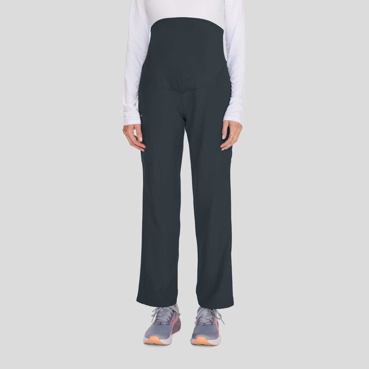 Hondros Maternity 3-Pocket Straight Leg Scrub Pant | Pewter