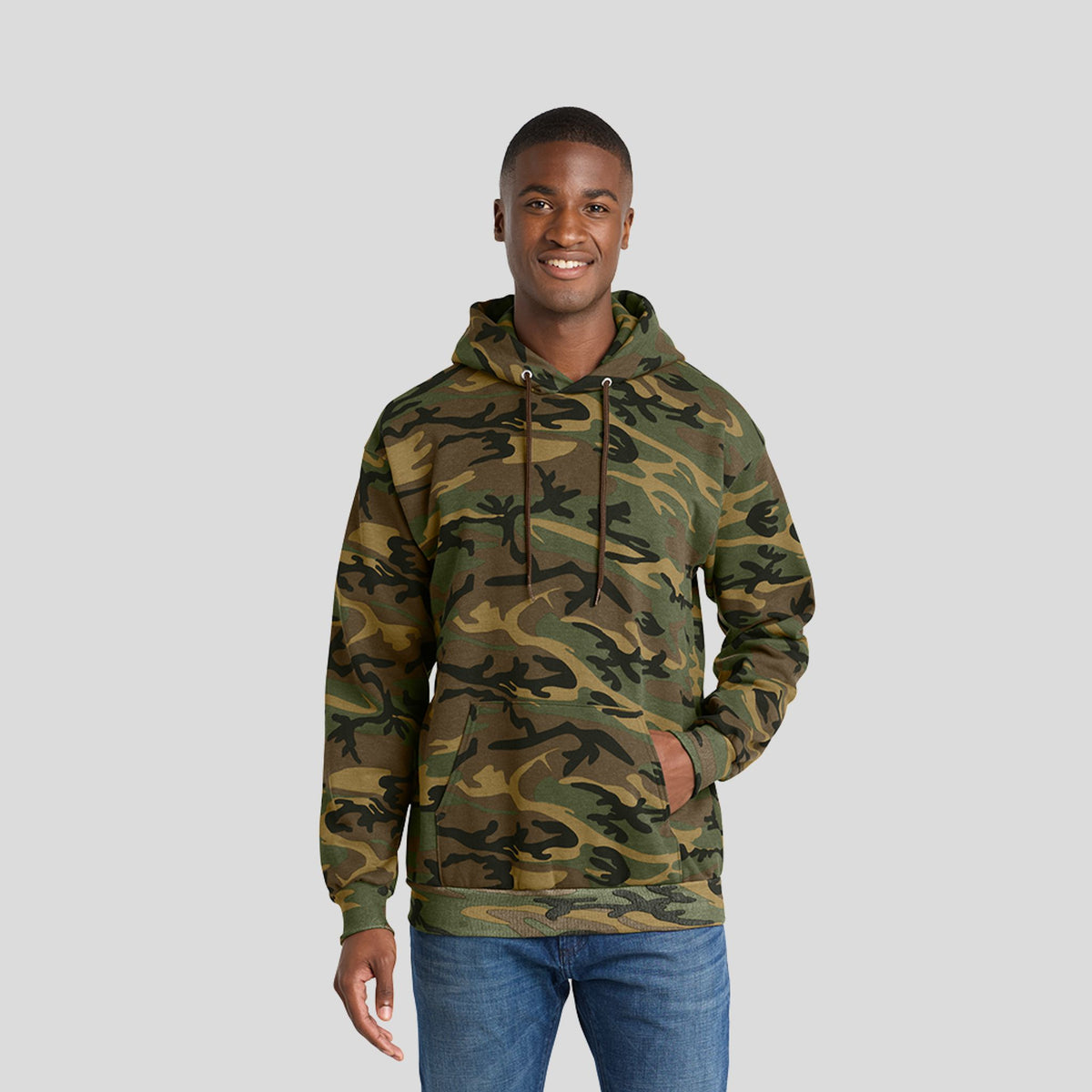 Core Fleece Camo Pullover Hooded Sweatshirt | Military Camo