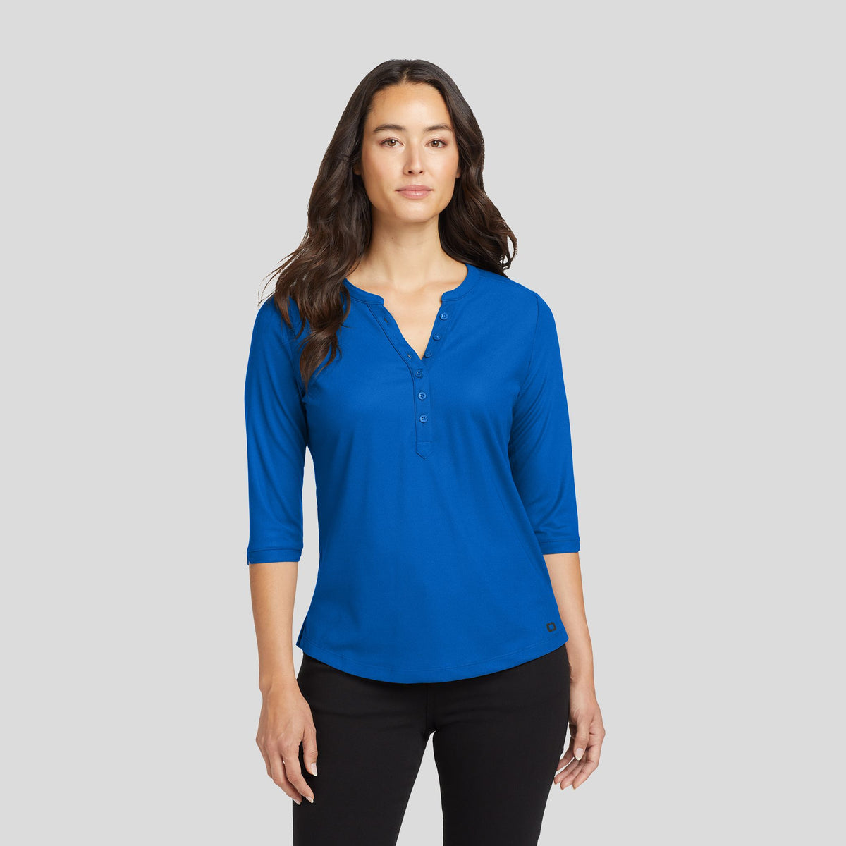 Women's Jewel Henley | Electric Blue