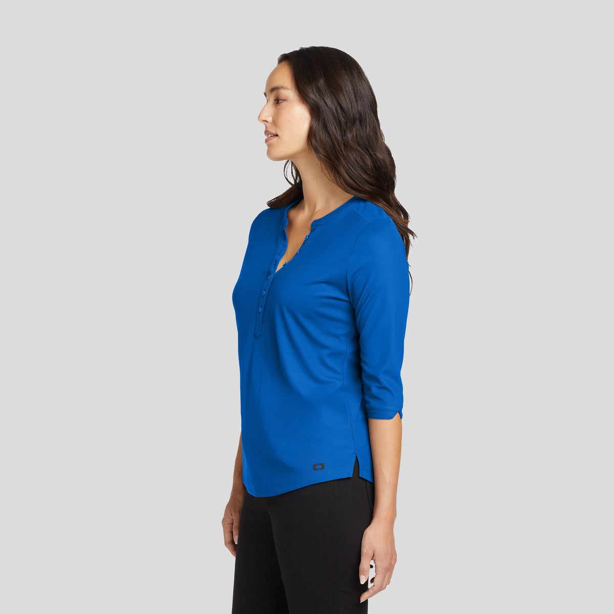 Women's Jewel Henley | Electric Blue