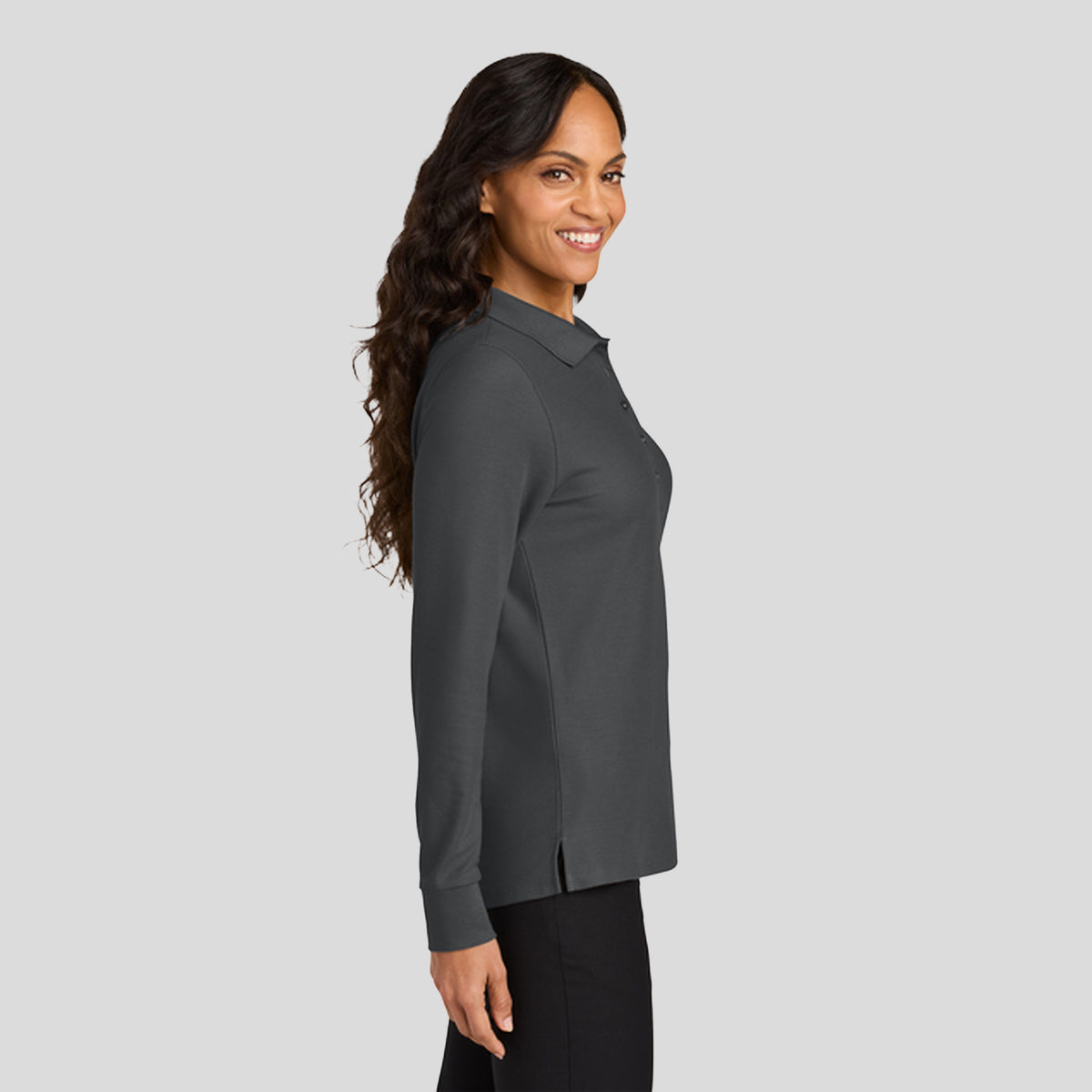 Women’s Wearever Signature Pique Long Sleeve Polo | Storm Grey